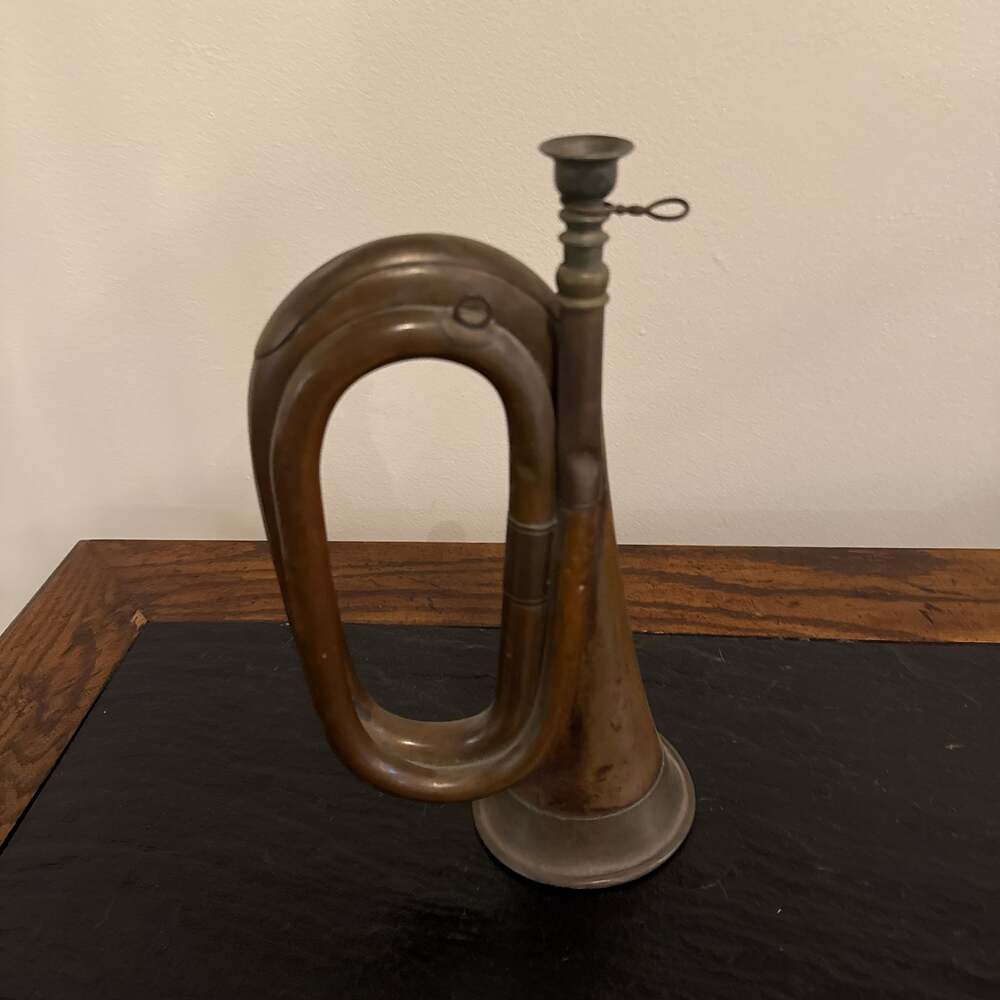 Vintage Copper and Brass Military Style Bugle Horn